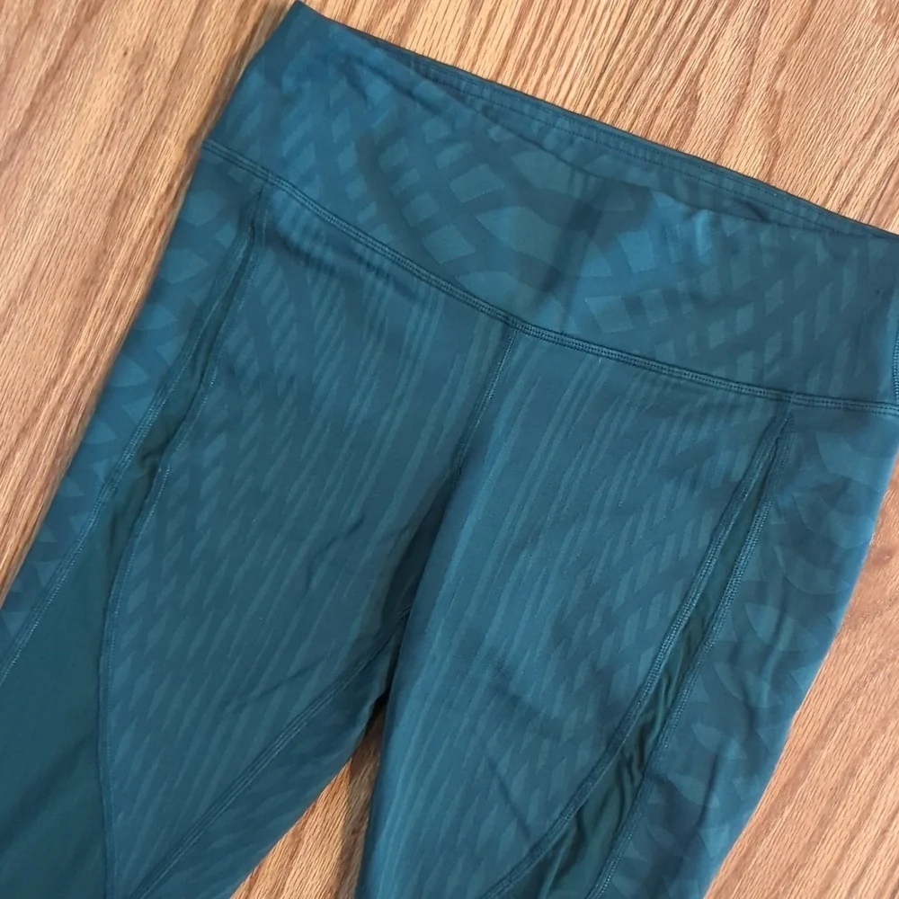 Alo Yoga Motion Yoga Leggings Green Sheer Women's Size Small*